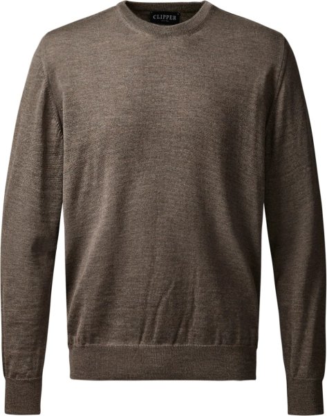 Zoom bild av Milan mens pullover round-neck, dark khaki melange