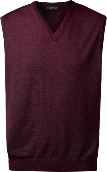 Zoom bild av Milan mens slipover v-neck, burgundy melange