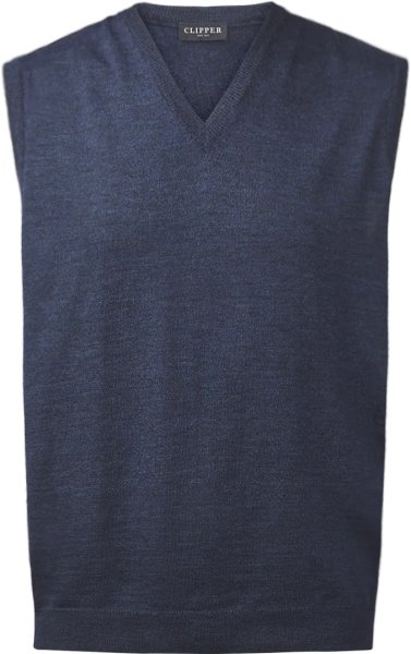 Zoom bild av Milan mens slipover v-neck, dark blue mouliné