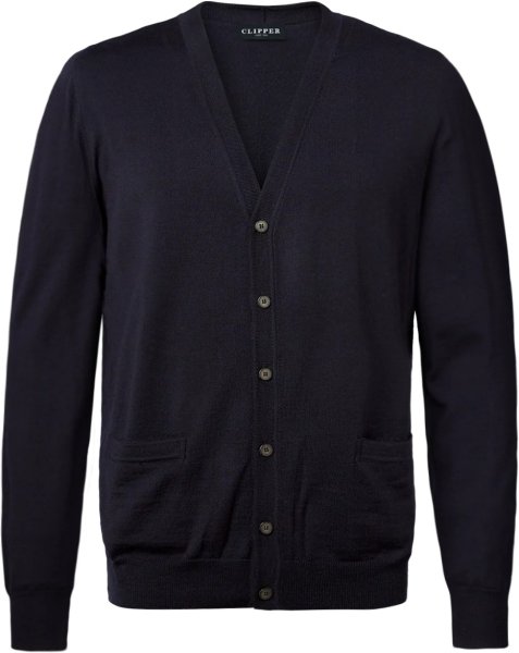 Zoom bild av Milan mens cardigan v-neck, dark navy
