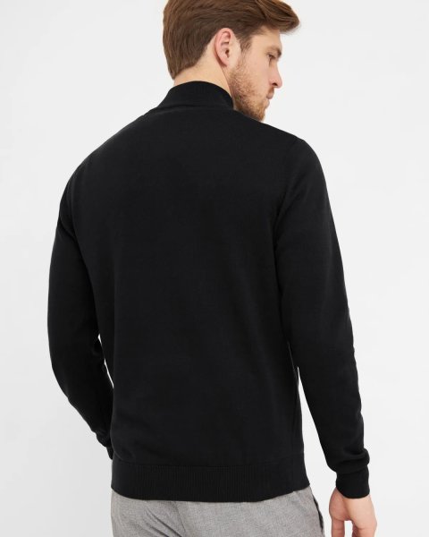 Zoom bild av Milan mens pullover zip-neck, charcoale melange