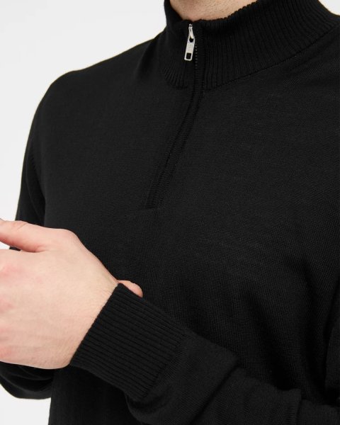 Zoom bild av Milan mens pullover zip-neck, black