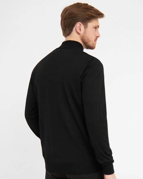 Zoom bild av Milan mens pullover zip-neck, black