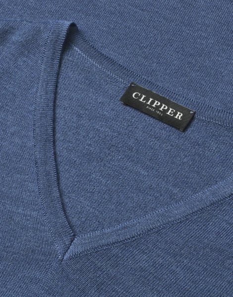 Zoom bild av Copenhagen womens pullover v-neck, dusty blue melange
