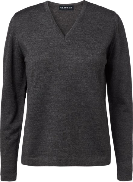 Zoom bild av Copenhagen womens pullover v-neck, charcoale melange