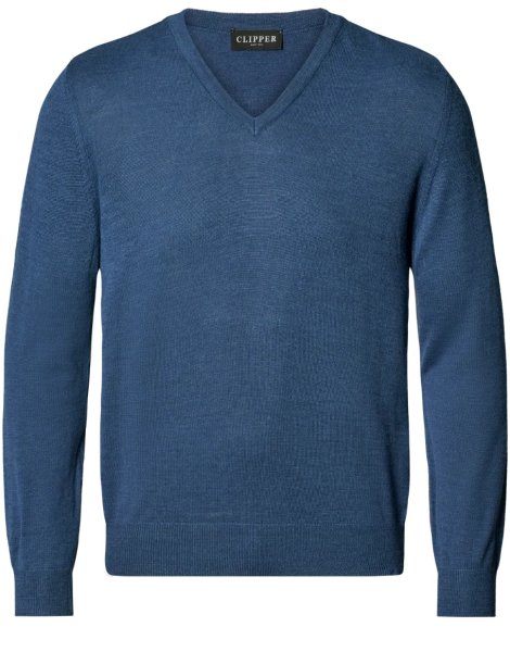 Zoom bild av Copenhagen mens pullover v-neck, dusty blue melange