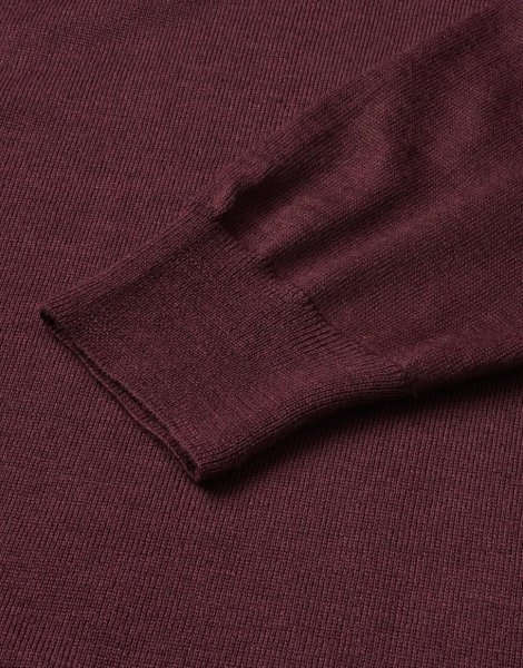 Zoom bild av Copenhagen mens pullover round-neck, burgundy melange