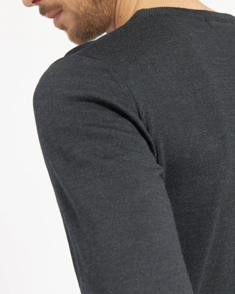 Zoom bild av Copenhagen mens pullover round-neck slimfit, charcoale melange