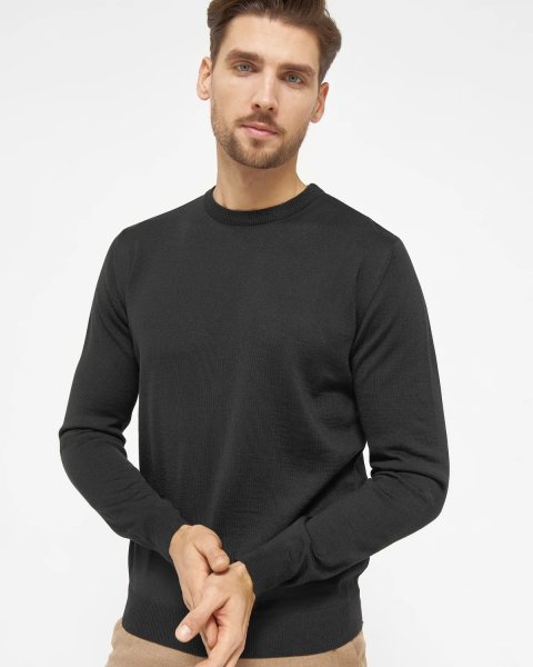 Zoom bild av Copenhagen mens pullover round-neck slimfit, black