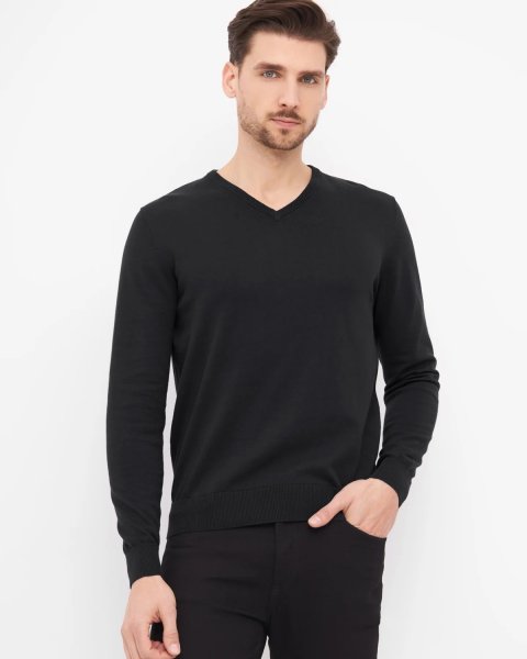 Zoom bild av Stockholm mens pullover v-neck, black