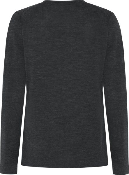 Zoom bild av Berlin womens cardigan v-neck, dark charcoal melange