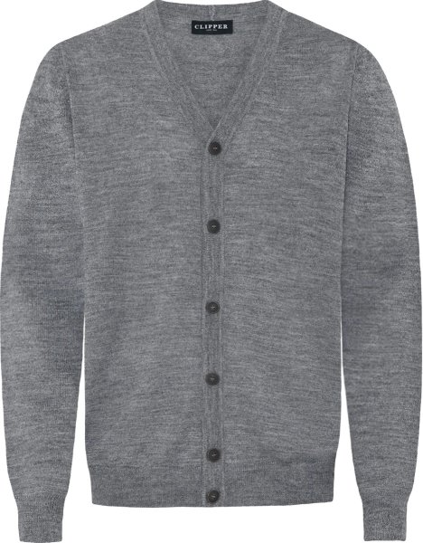 Zoom bild av Copenhagen mens cardigan v-neck, stone grey melange