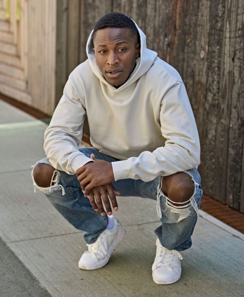 Zoom bild av Urban Heavy Loose Fit Hooded Sweatshirt, unisex Cement