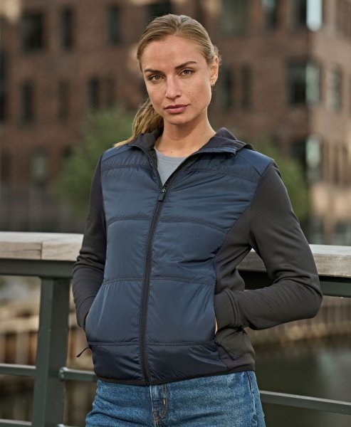 Zoom bild av Women's Hybrid-Stretch Hooded Jacket Navy