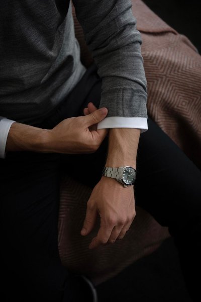 Zoom bild av Classy luxury merino blend, grey