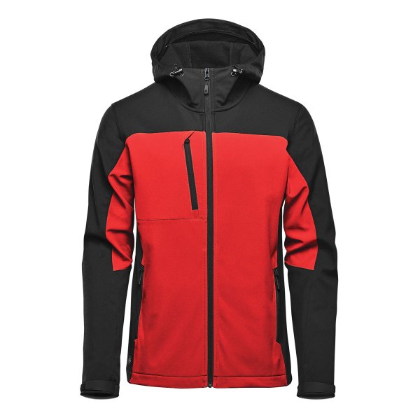 Zoom bild av Men's Cascades Softshell Hoody, red/black