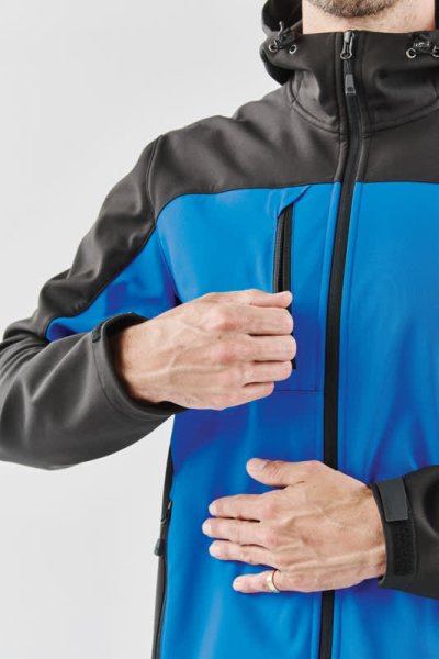 Zoom bild av Men's Cascades Softshell Hoody, azur/black
