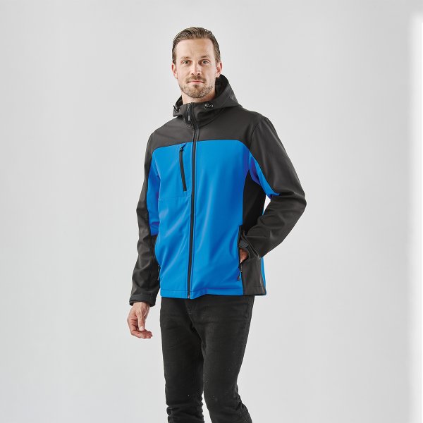 Zoom bild av Men's Cascades Softshell Hoody, azur/black
