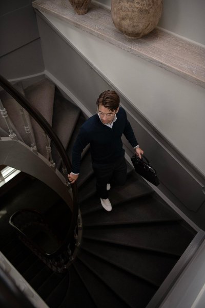 Zoom bild av Elegant 1/4-Zip, navy