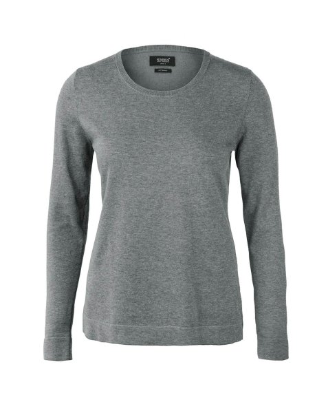 Zoom bild av Woman elegant round neck, grey
