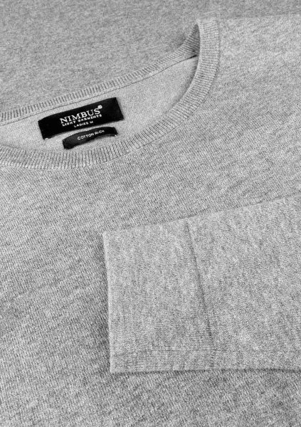 Zoom bild av Woman elegant round neck, grey