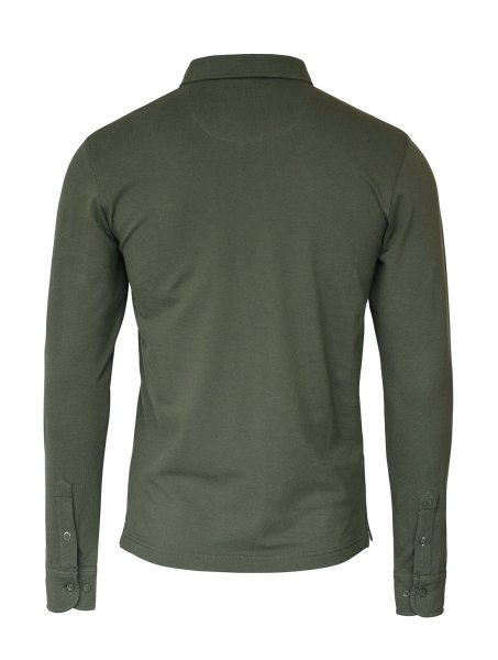 Zoom bild av Deluxe longsleeve polo, olive