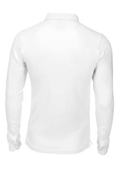 Zoom bild av Deluxe longsleeve polo, white