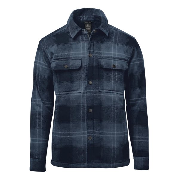Zoom bild av Men's Highland Sherpa Lined Plaid Jacket, midnight/dusk
