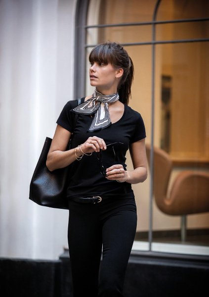 Zoom bild av Woman pique tee, black