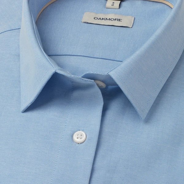 Zoom bild av Light blue female stretch oxford shirt, slimfit