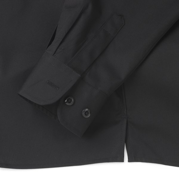 Zoom bild av Black female stretch poplin shirt, slimfit