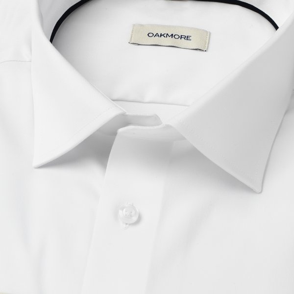Zoom bild av White stretch twill shirt, slimfit