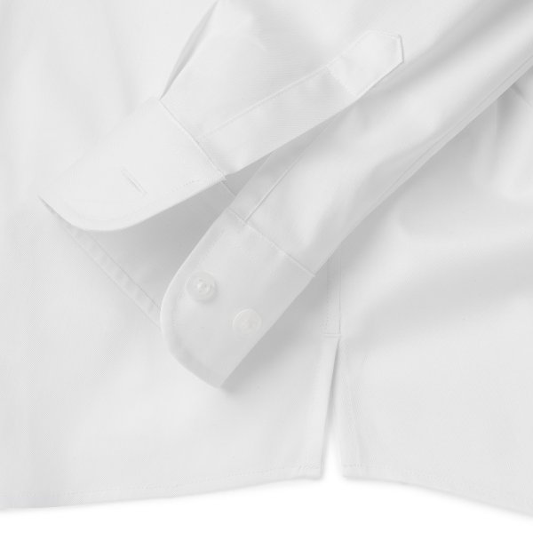 Zoom bild av White female stretch twill shirt, loose fit