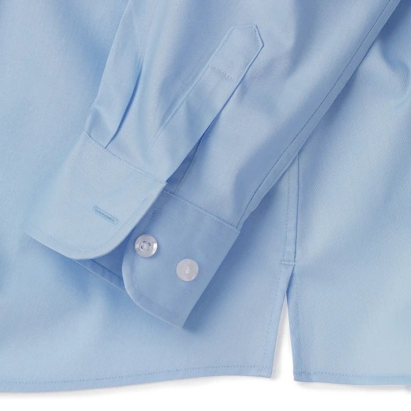 Zoom bild av Light blue female stretch twill shirt, comfort fit