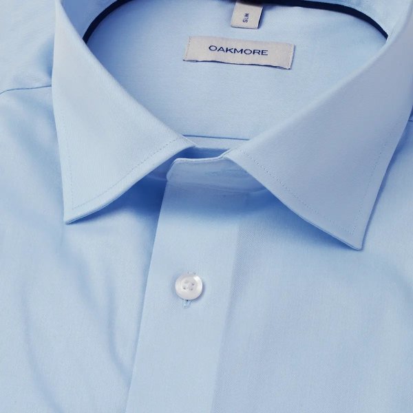 Zoom bild av Light blue stretch twill shirt, slimfit