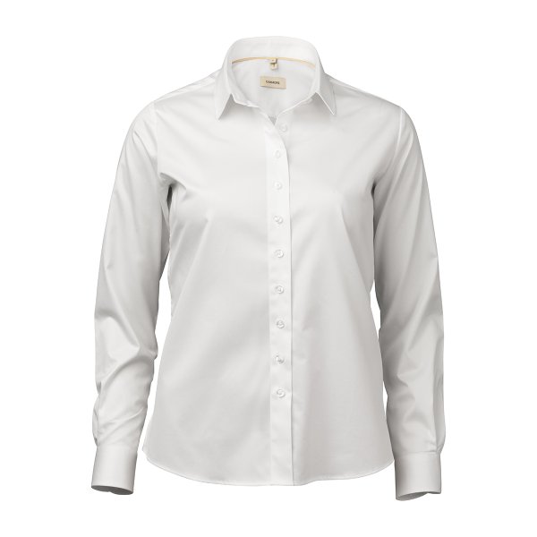 Zoom bild av White female super stretch shirt, comfort fit