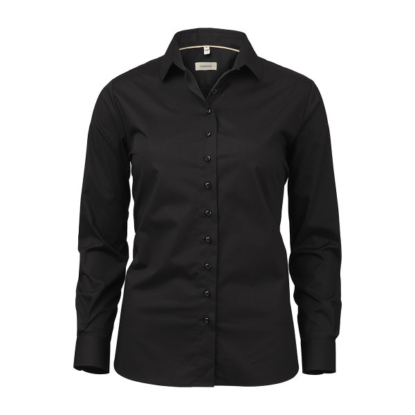 Zoom bild av Black female super stretch shirt, comfort fit