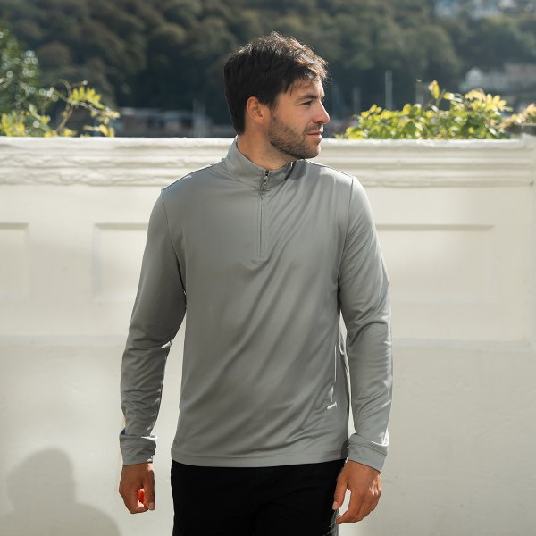 Zoom bild av Men's Monterey 1/4 Zip Pullover, steel grey