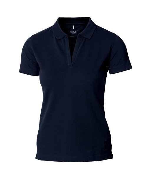 Zoom bild av Woman Stretch deluxe V-neck polo, navy