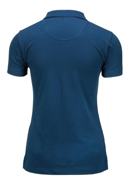 Zoom bild av Woman Stretch deluxe V-neck polo, indigo