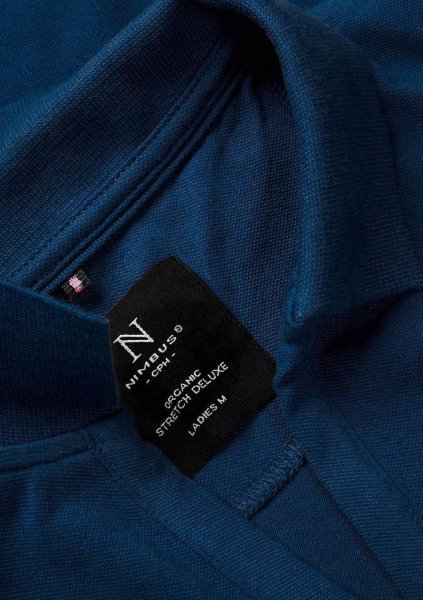 Zoom bild av Woman Stretch deluxe V-neck polo, indigo