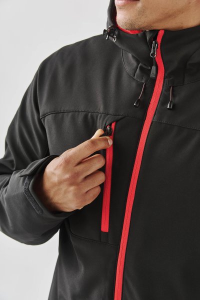 Zoom bild av Men's Orbiter Insulated Softshell, black/red