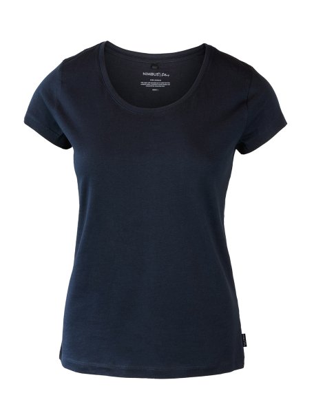 Zoom bild av Woman soft round neck t-shirt, navy