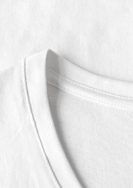 Zoom bild av Woman soft round neck t-shirt, white