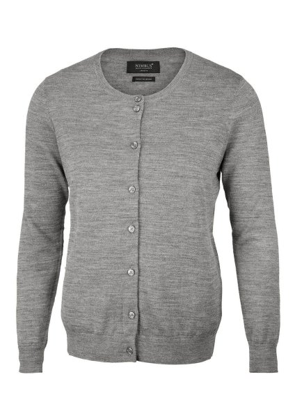 Zoom bild av Woman luxurious merino blend cardigan, grey