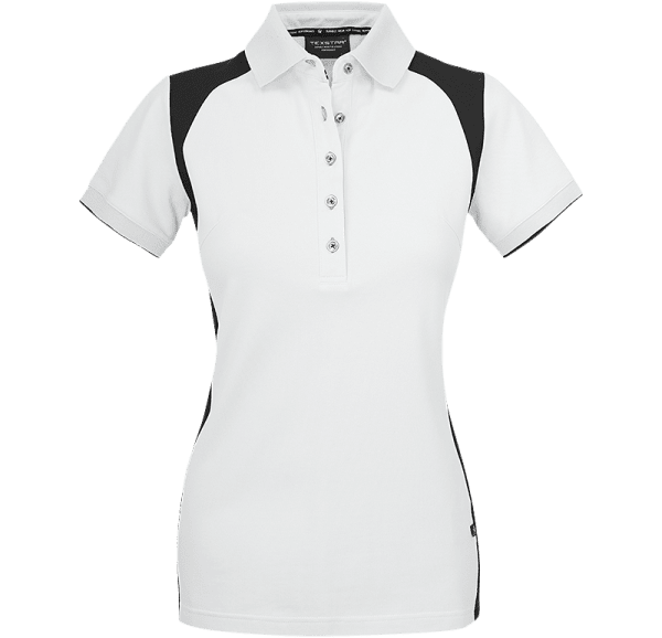 Zoom bild av Womens Stretch Pique Shirt, white/black