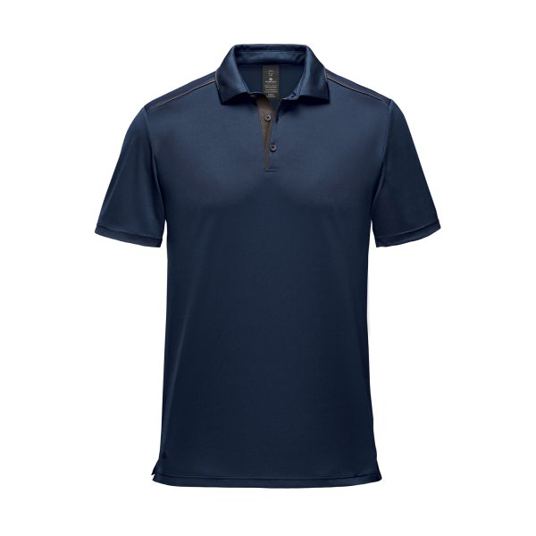 Zoom bild av Men's Monterey S/S Piped Polo, navy/granite