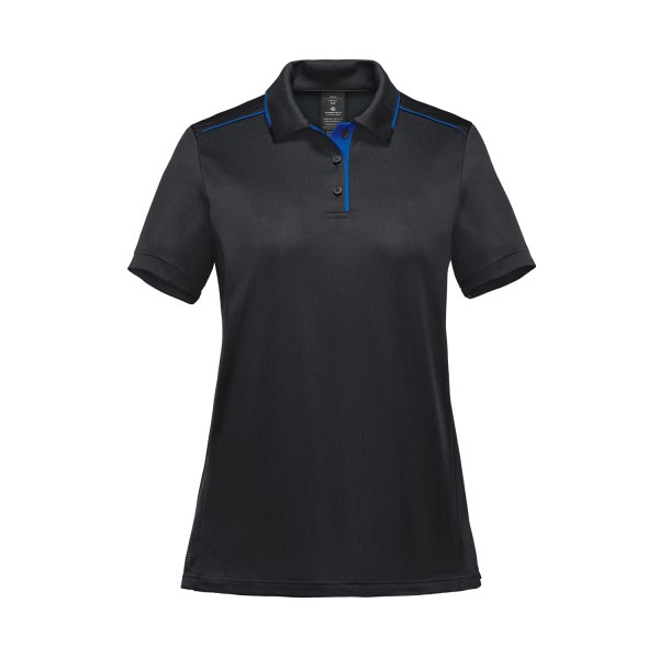 Zoom bild av Women's Monterey S/S Piped Polo, black/royal
