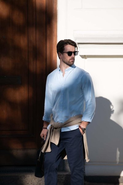 Zoom bild av Classic oxford shirt modern fit, light blue