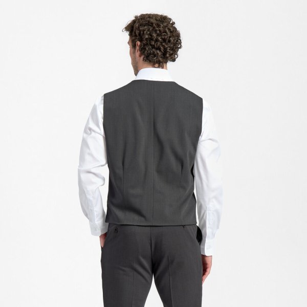 Zoom bild av Traveller mens waistcoat modern fit, dark grey